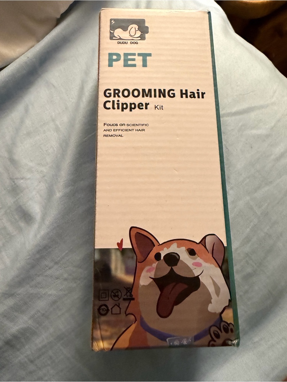 Pet Grooming Hair Clipper Kit — White and Teal